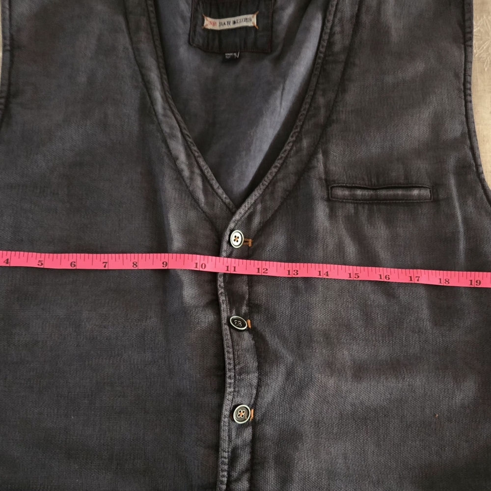 Stylish 32 Bar Blues  Men's Pique Vest Size XL Made In Turkey - Picture 8 of 10
